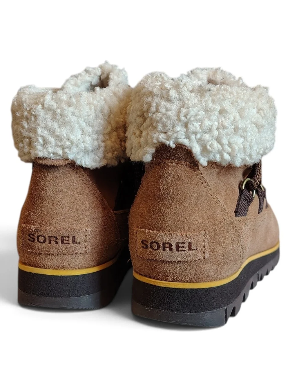 Sorel Harlow Lace Cozy Suede Waterproof Ankle Boots Shearling Women's Size 6